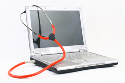 Laptop and Stethoscope