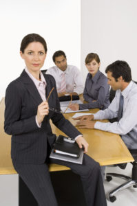 business people at a desk