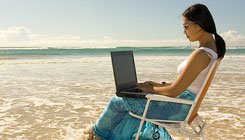 Working at the Beach