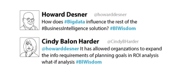 tweet-howard-dresner How does BigData influence the rest of the business intelligence solution? #BIWisdom