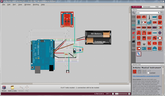 Fritzing Breadboard View