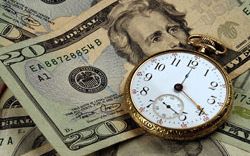 cash and a clock