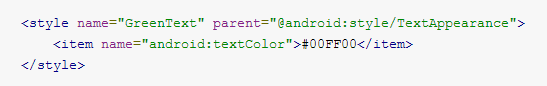 Inherited Styles in Android
