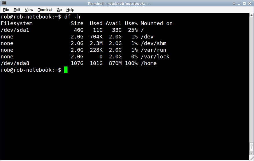 The df tool