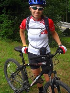 Nicole with her bike