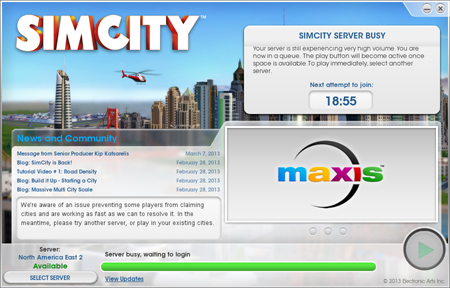 Simcity Connection Failure