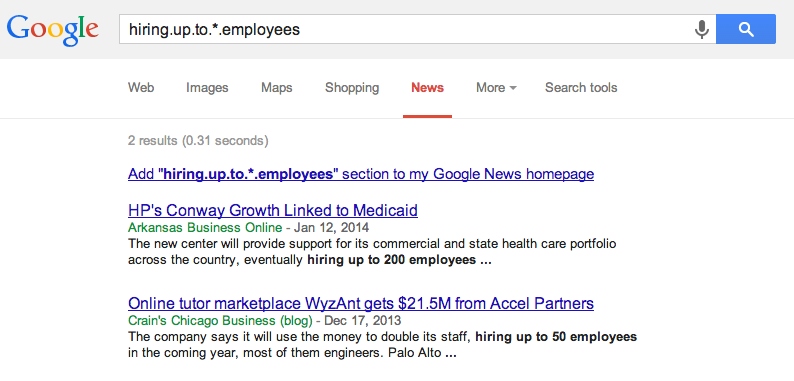Google News Job Search