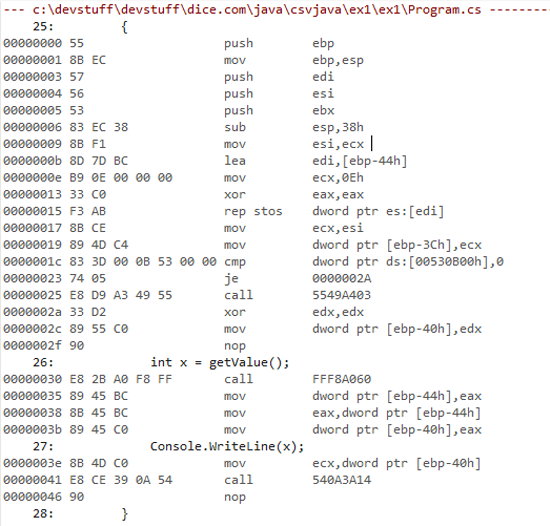 C# as Machine Code