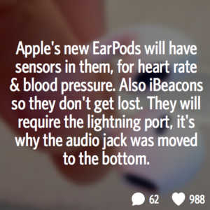 EarPod Rumor on Secret