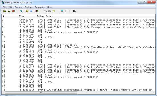 DeBugView