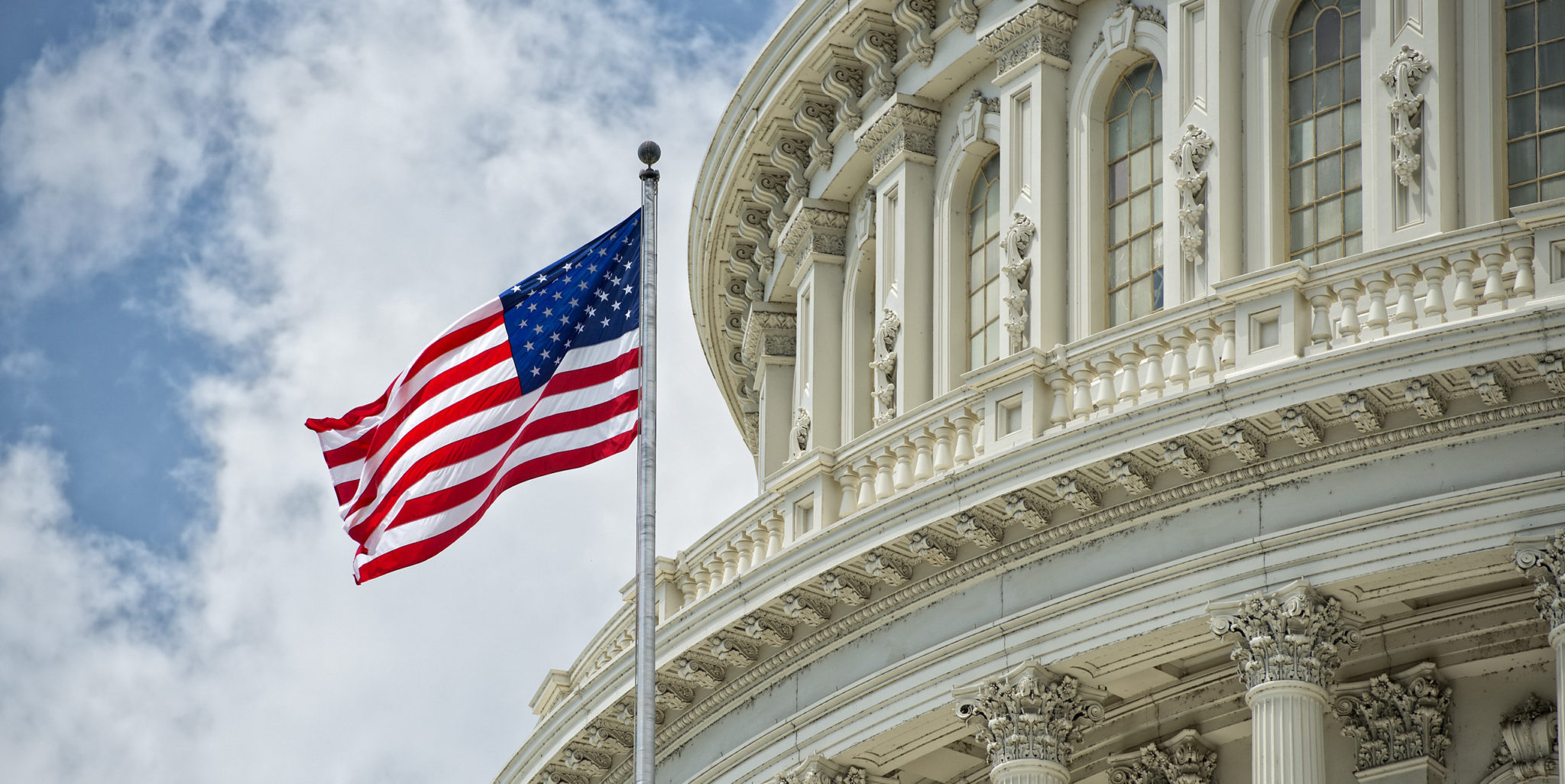 Government building with flag