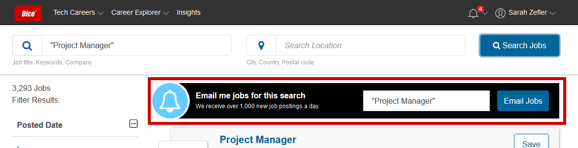 Set up a job alert.