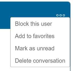 Message alerts options menu.