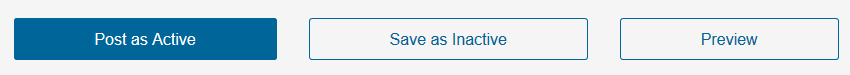 Job posting action buttons.