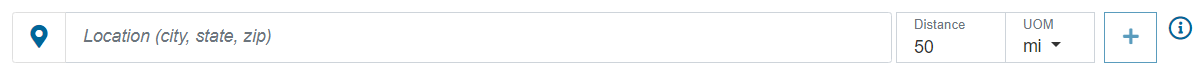Location search input example.