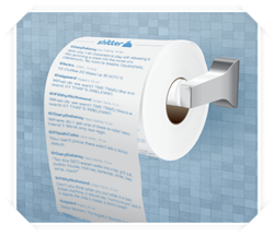 Main image of article Startup Prints Tweets On Toilet Roll for a Mere $35