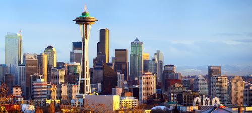 Seattle.jpg Main image of article In Seattle: Amazon Expands, Microsoft Adapts