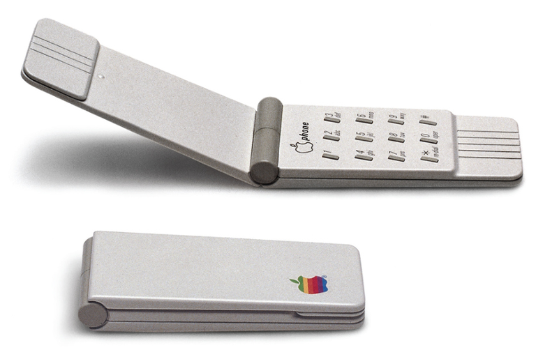 Apple-Flip-Phone-Design.png Main image of article Take a Look at Apple’s ‘80s iPhone