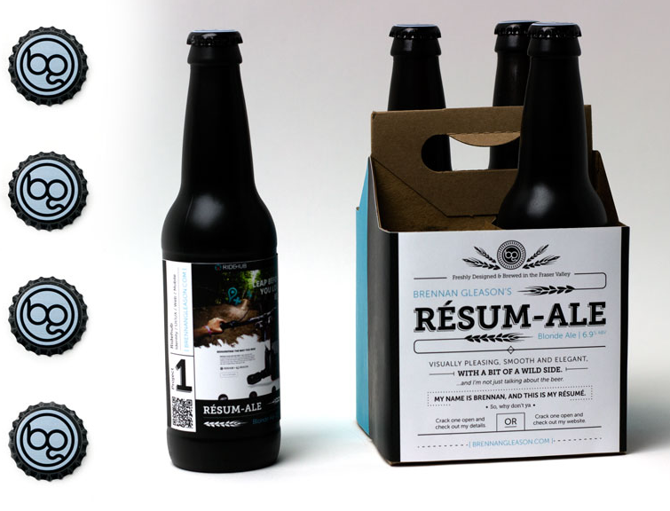 Main image of article Take a Look at This Job Resume on a Beer Carton