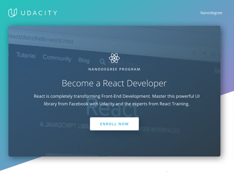 Main image of article Udacity Unveils React Nanodegree Program