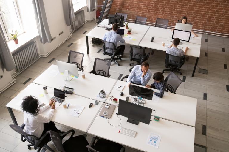 shutterstock_1245856573.jpg Main image of article Open Office Design: How Do We Make It Better for Workers?