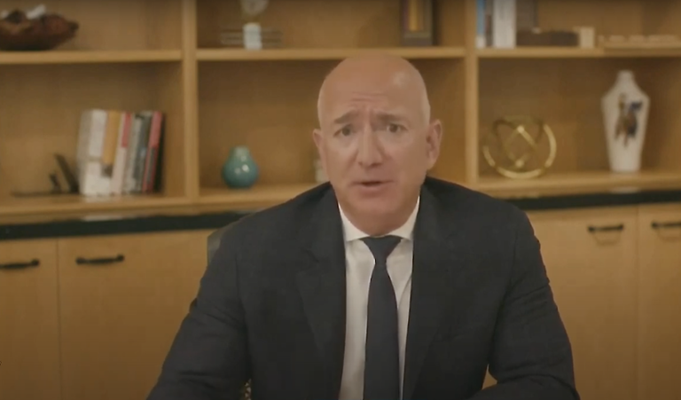 Bezos.png Main image of article Weekend Roundup: Big Tech CEOs in the Hot Seat, Musk’s Biggest A.I. Fear