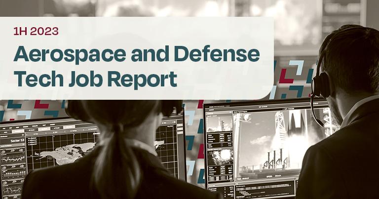 Dice Aerospace and Defense Tech Job Report cover with two aerospace and defense professionals