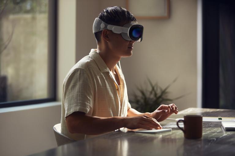 Apple-WWCD23-Vision-Pro-lifestyle-working-230605.jpg Main image of article Will Apple Vision Pro Launch Impact VR Salaries?