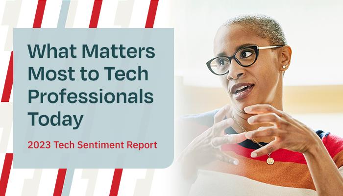 Dice Tech Sentiment Report Cover Image - 2023 Edition