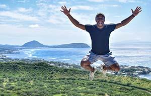 jumping for joy