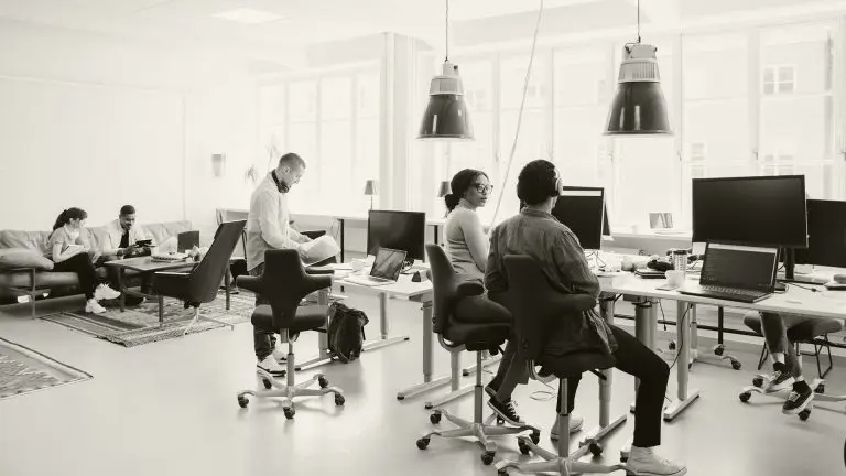 modern office with people
