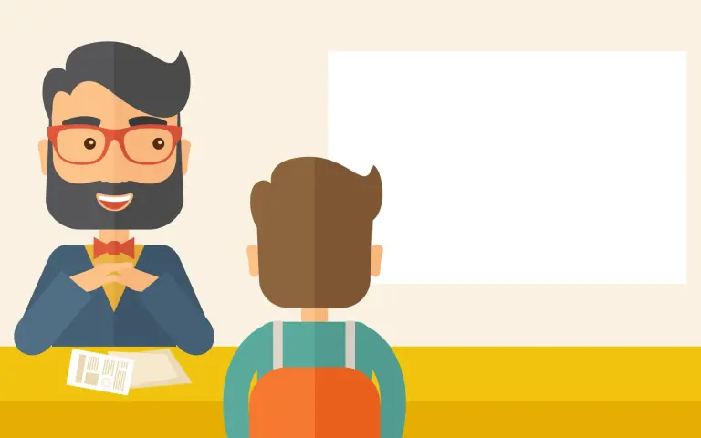 teacher talking to student