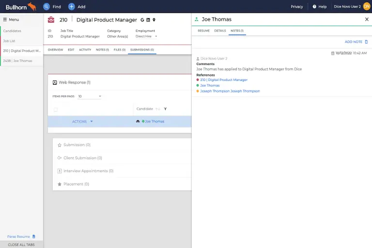 Bullhorn Apply Integration