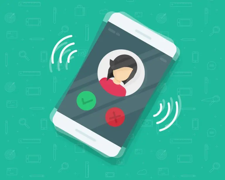smartphone call screen illustration