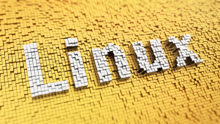 3D Linux text on pixels