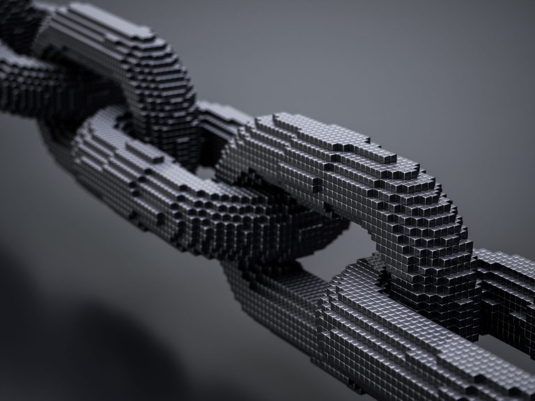 pixelated chain close-up