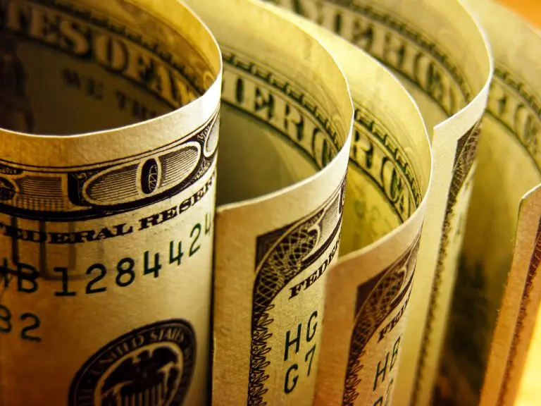 rolled US dollar bills