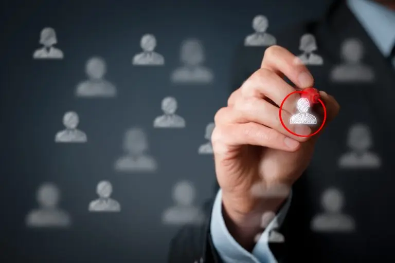hand highlighting person icon