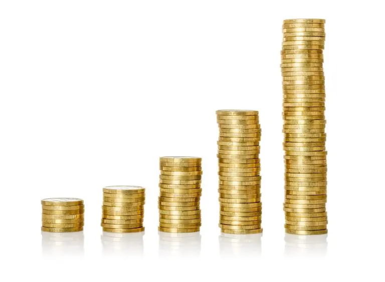 coins stacked increasing height