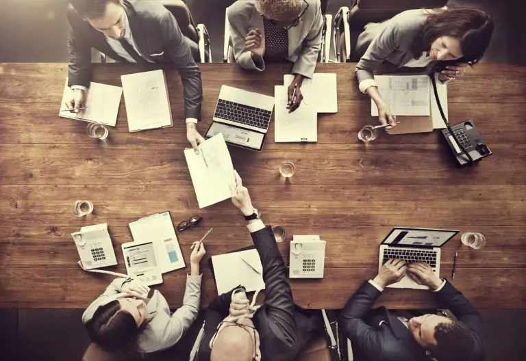 meeting around conference table