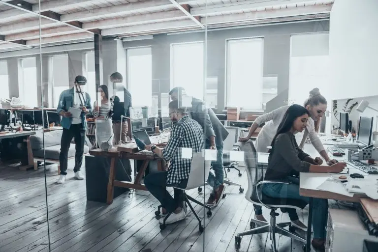 open office with coworkers